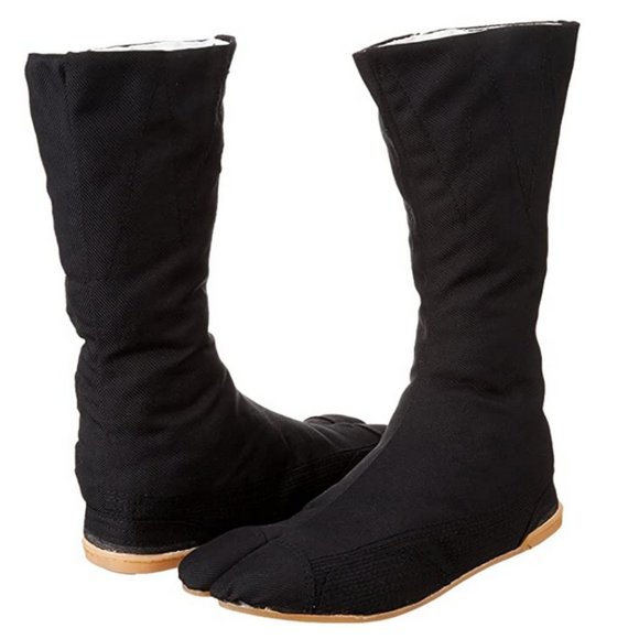 New size 8US Black Jikatabi Ninja Boots 25.5 Japan - Picture 1 of 7